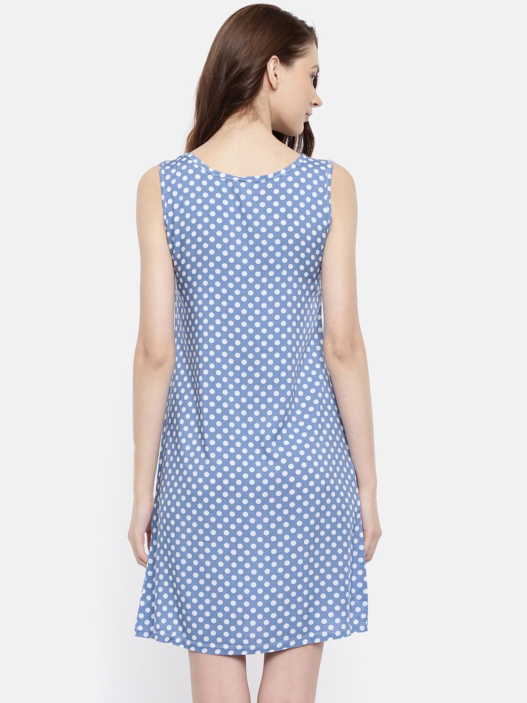 The Blue & White Printed WFH A-Line Dress