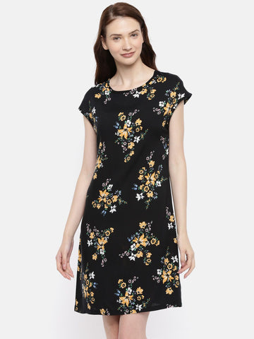 The Black Printed WFH Sheath Dress