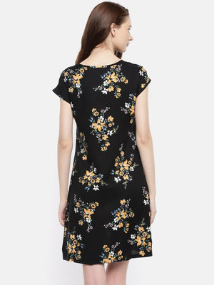 The Black Printed WFH Sheath Dress