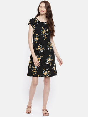 The Black Printed WFH Sheath Dress