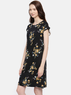 The Black Printed WFH Sheath Dress