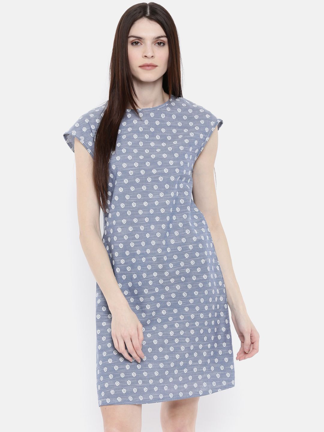 The Blue Printed WFH Sheath Dress